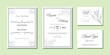 © Ymz_Design - Minimal wedding invitation template with abstract leaves
