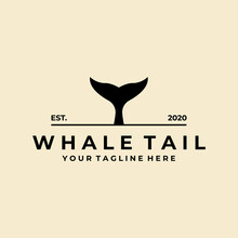 Whale Tail Icon Logo Vector Illustration Design