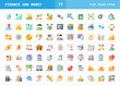 © Iftachul - Finance and Money icons set. Flat color set of icons style. Can used for digital product, presentation, UI and many more.