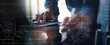 © tippapatt - Digital technology, data engineering and exchanging, internet network connection concept. Computer programmer using smart phone and laptop, big data, internet technology background