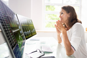 Poster - Stock Market Analyst At Office Desk