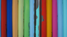 Peeled Colorful Iron Pole Structure