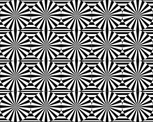 Canvas Print - black and white optical illusion background