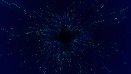 Abstract digital background. Data flow information. Concept of digital communication. Big data visualization. 3D rendering. 4k animation.