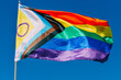 © Alexandre Rotenberg - Progress LGBTQ progress rainbow flag waving in the wind