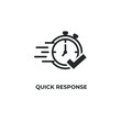 quick response vector icon. filled flat sign for mobile concept and web design. Symbol, logo illustration. Vector graphics