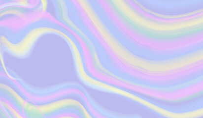 Leinwandbilder - Pastel colorful tone fluid wave. Hologram element floating land copy space concept background.