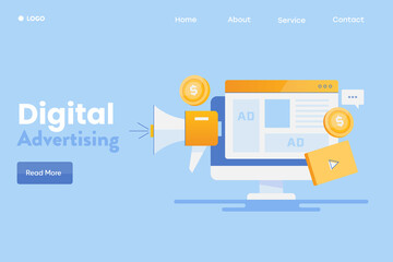 Digital advertising on internet, display advertising on website page, native ad content, instant web traffic and brand awareness campaign.