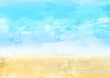 Beach themed hand painted watercolour background