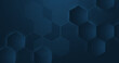 © pickup - Abstract blue geometric hexagon with futuristic technology digital hi-tech concept background. Vector illustration