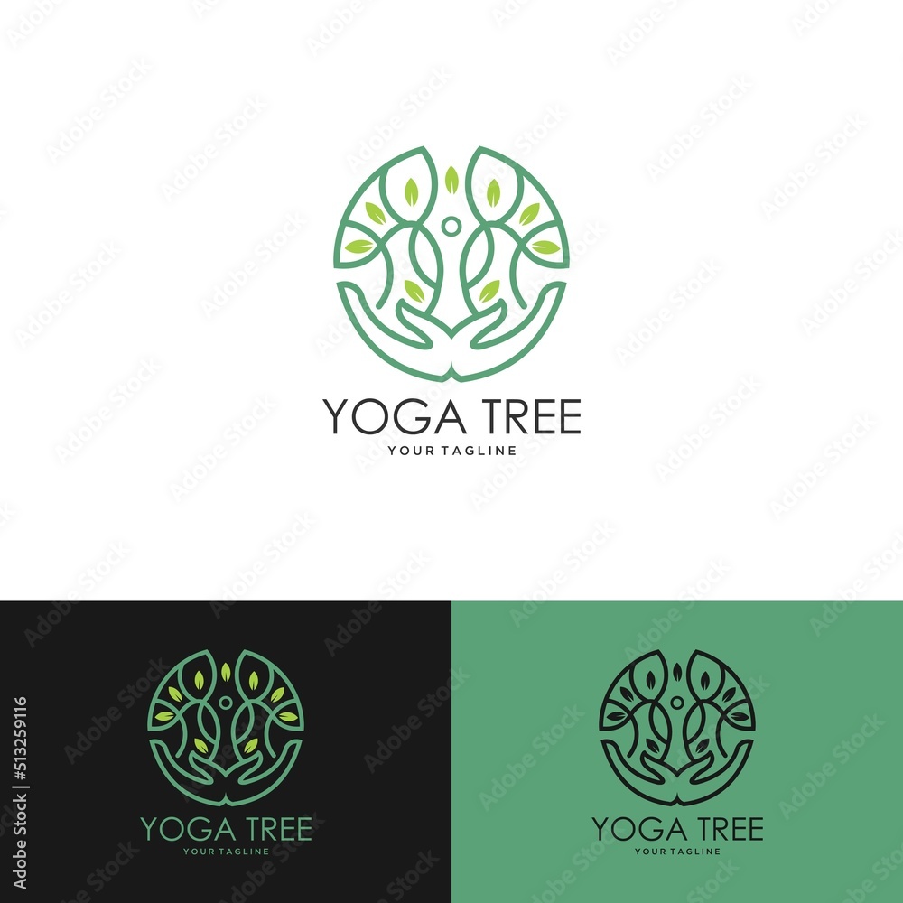 Green Tree Forest Vector Logo Template. This is a tree logo, it's good for symbolize of grow, human care, ecological, environment, protection, association, and others.