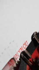 Poster - Anonymous title typewriter text vertical video for social media
