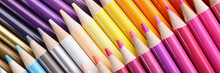 Big Assortment Of Colourful Pencils Placed Over Each Other