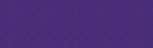 Panoramic Background For Design, Web. Purple Floral Pattern Texture.