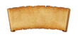 © daboost - Old paper horizontal banner. Parchment scroll isolated on white with shadow
