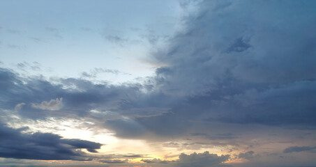 Wall Mural - Beautiful sunset sky with some clouds