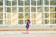 © Angelov - Young happy skater trying exciting outdoor activity.