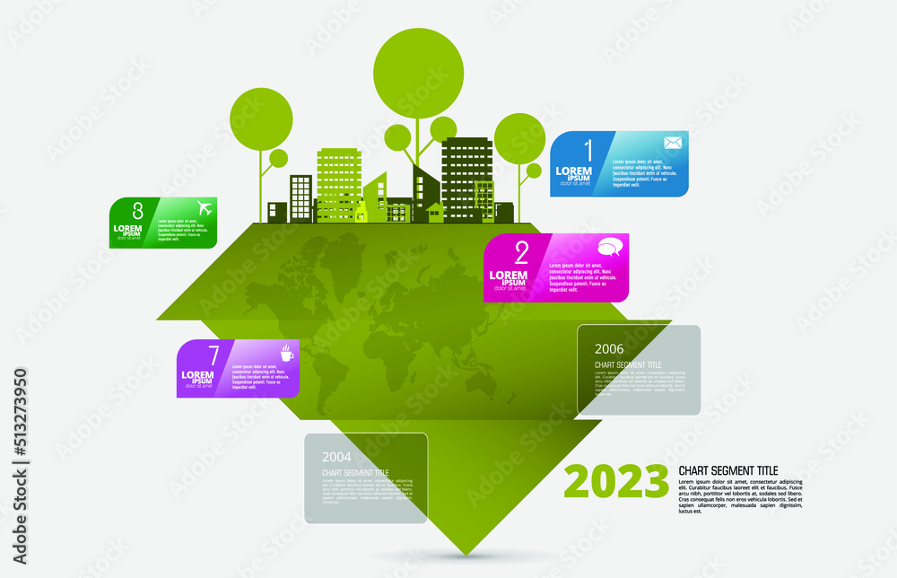 Vector illustration infographic with urban landscape