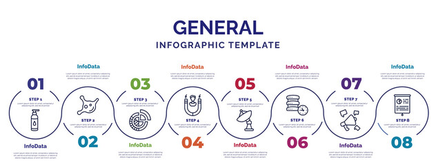 Poster - infographic template with icons and 8 options or steps. infographic for general concept. included ma