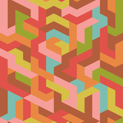 Poster - Colored geometric shapes. Vector for print and decor, textiles and decoration. The print is stylish for surfaces. Vector pattern colorful.