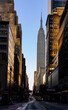 canvas print picture - Die Straßen von New York, mit Blick auf das Empire State Building