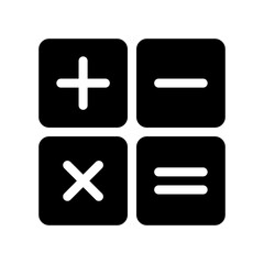 Poster - Mathematics. Calculator icon to design the calculator application interface. Basic elements of graphic design. Editable vector in EPS10