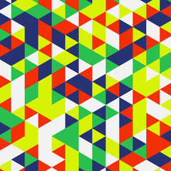 Poster - Vector abstract geometric cube and triangle angular colorful pattern. Background for layout design and poster.