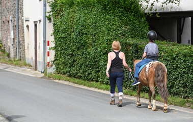 Poster - equitation cheval ballade promenade