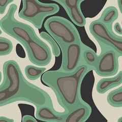 Poster - Camouflage seamless pattern modern. Abstract camo from water spots. Print on fabric on textiles. Vector