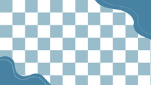 Aesthetic Blue Checkerboard, Gingham, Plaid, Checkers Pattern Frame Background Illustration, Perfect For Wallpaper, Backdrop, Postcard For Your Design