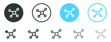 Network Connection Icon, Network Share Icon- Social Media Sharing Icons, Share Line Icon Button, Outline - Connect, Data Sharing, Link Symbol
