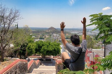 Canvas Print - Callejon Calzada de Los Ancestros, El Pueblito, Queretaro Mexico