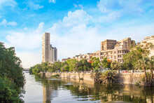 Beautiful View Of The Nile Embankment In The Center Of Cairo, Egypt