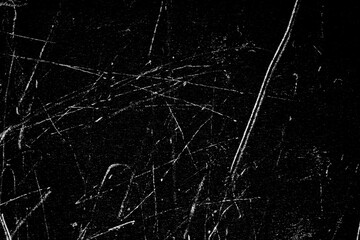 Poster - white scratches isolated on black background