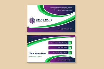 Poster - Vector abstract business cards. Colorful templates for identity card. Editable vector graphic.  Modern simple business card template with abstract geometric squares. Mock up.
