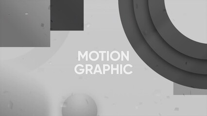 Aufkleber - Intro with animation design. Motion. Simple animation with motion graphic for video insertion. Background with moving geometric shapes to insert