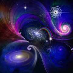Wall Mural - collapsar in vivid space