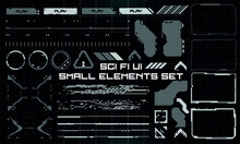 Set Of Sci Fi Modern User Interface Elements. Futuristic Abstract HUD. Good For Game UI. Vector Illustration EPS10