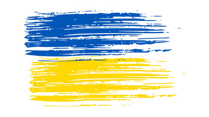 Ukrainian national flag in grunge style