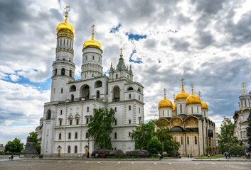 Wall Mural - Russian Orthodox cathedrals and churches at Moscow Kremlin, Russia