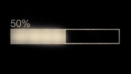 Poster - Progress bar. Illustration of uploading, downloading, transferring process. Modern loading bar animation on dark polygonal geometric surface. Loading Process to Complete. Futuristic pending loading