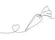 © Olena - Continuous one line drawing of pastry bag. Vector illustration