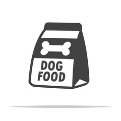Wall Mural - dog food package icon transparent vector isolated
