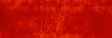 Red Background. Christmas Red Color. Old Vintage Grunge Texture. Scratched Lines And Rusted Metal Design.