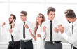 © ASDF - close up.happy business team standing together