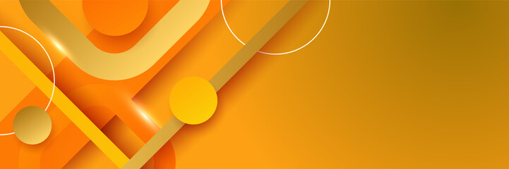 Abstract minimal orange banner background with geometric creative and minimal gradient concepts, for posters, banners, landing page concept image.