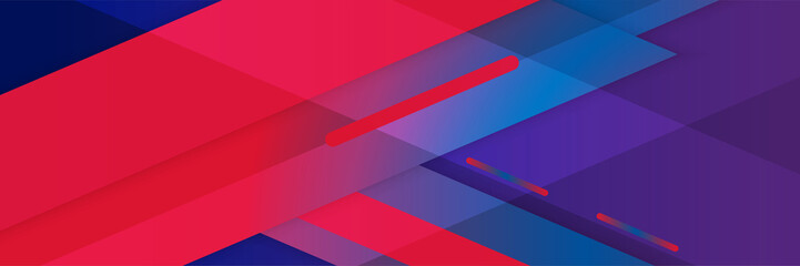 Wall Mural - Blue red abstract banner background with stripes lines and geometric element shapes design. Abstract red blue background vector illustration