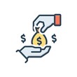 Color illustration icon for lenders