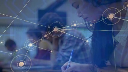 Poster - Animation of network of connections over diverse students at university