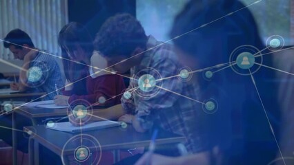 Poster - Animation of network of connections over diverse students at university